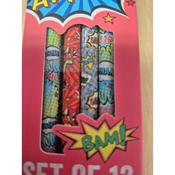 Comic Attack Graphite Pencils Set Of 12 With 4 Designs For Ages 3+ - Picture 2 of 2